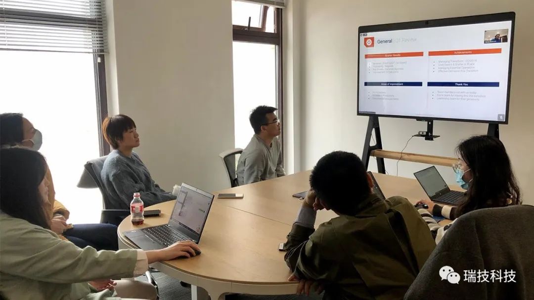 2020Q1，瑞技团队用Zoom Rooms 加入国际团队Webinar会议