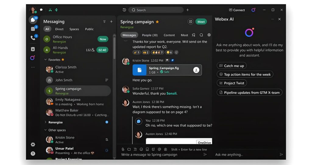 Webex Suite在AI方面的创新