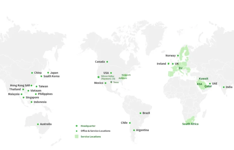 瑞技服务网络已覆盖全球六大洲：