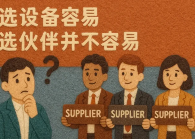 选设备容易，选伙伴并不容易
